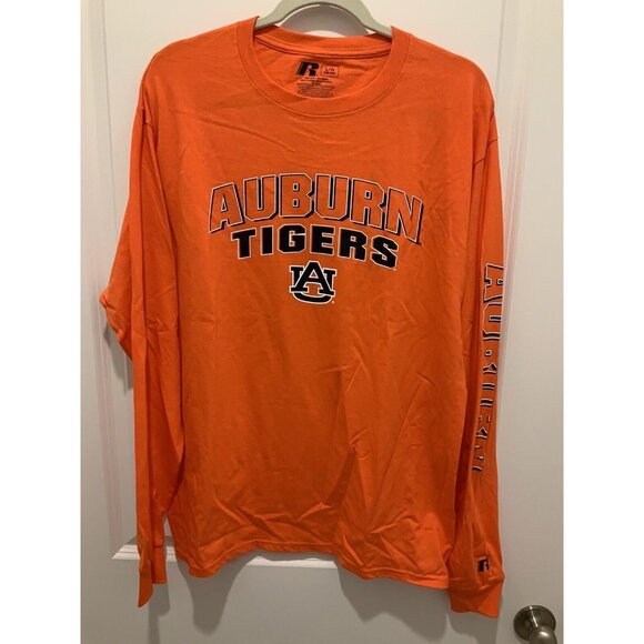 Russell Auburn Tigers T-Shirt Large (42-44) Men's Long Sleeve NWT - Picture 1 of 6